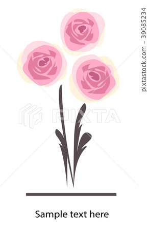 vector floral design of rose flowers vector floral design of rose flowers 39085234