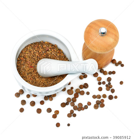 Kitchen equipment for grinding spices isolated Kitchen equipment for grinding spices isolated 39085912