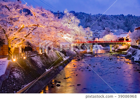 Hida Takayama冬天照亮了Nakabashi Hida Takayama冬天照亮了Nakabashi 39086968