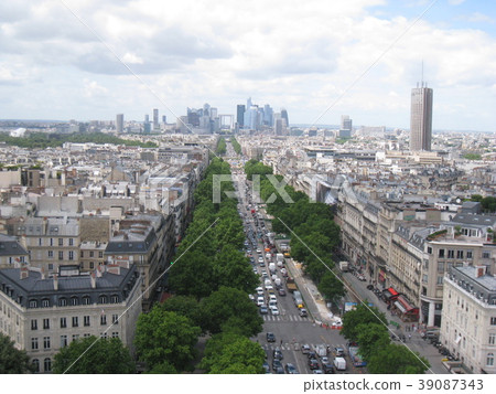 A view of Paris from the Arc de Triomphe and Paris A view of Paris from the Arc de Triomphe and Paris 39087343