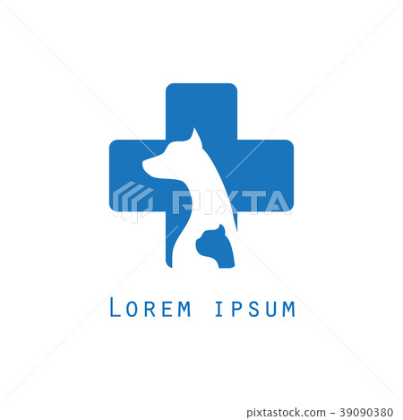 Dogs and cats and pet veterinary care logo icon Dogs and cats and pet veterinary care logo icon 39090380