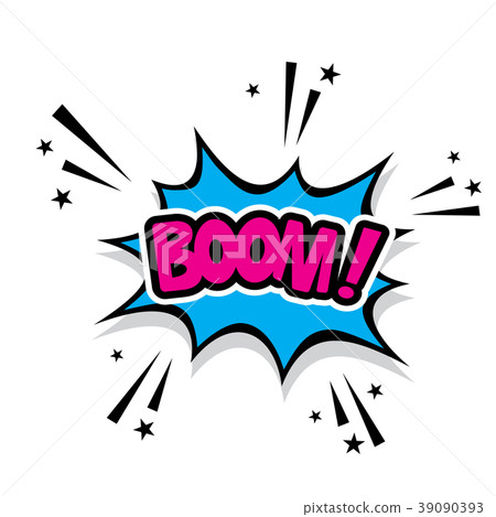 Comic graphic design for explosion blast BOOM 39090393