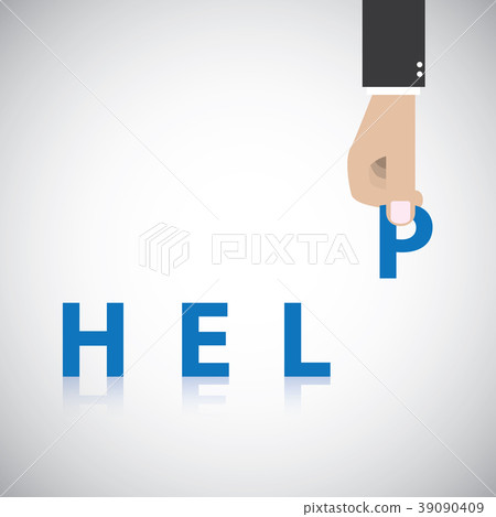 Help and assistance business concept Help and assistance business concept 39090409