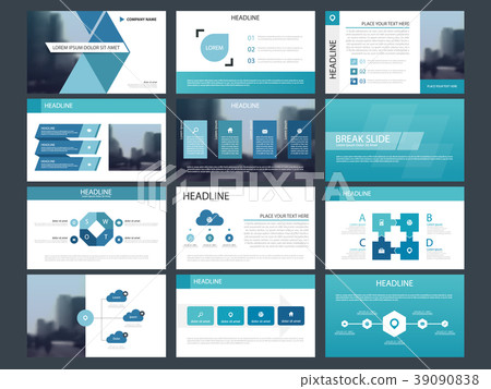 Blue Abstract presentation templates Infographic Blue Abstract presentation templates Infographic 39090838