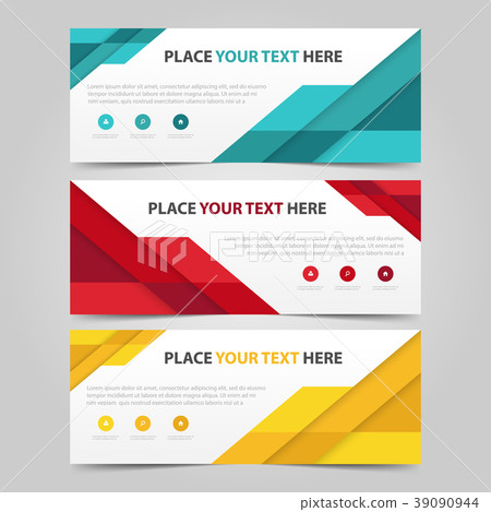 Corporate business banner template horizontal Corporate business banner template horizontal 39090944