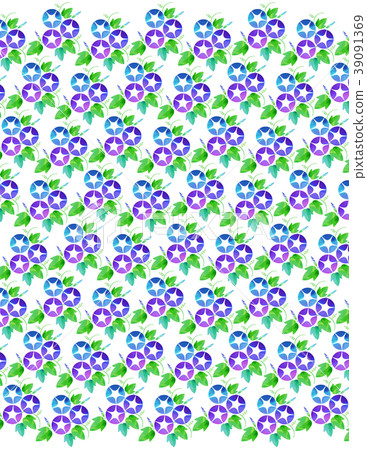Background material _ morning glory (blue series) 39091369
