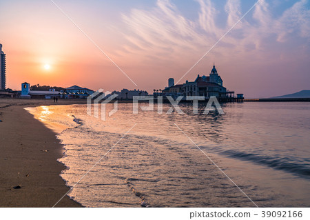 "Fukuoka Prefecture" Seaside mochi sunset 39092166