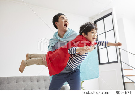 生活，家庭，爸爸，兒子，韓國人 39094671