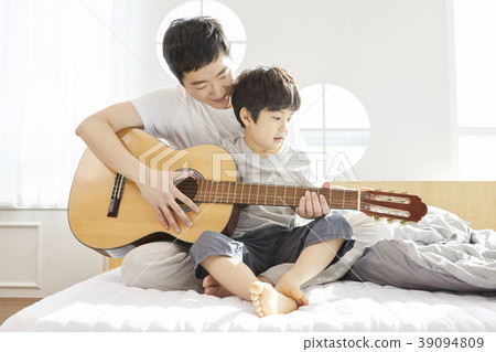 生活，臥室，爸爸，兒子，韓國人 39094809