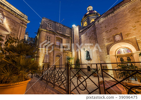 St. Lawrence's Church at night, Birgu,Malta St. Lawrence's Church at night, Birgu,Malta 39096475