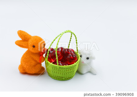 Easter decoration isolated on white Easter decoration isolated on white 39096908