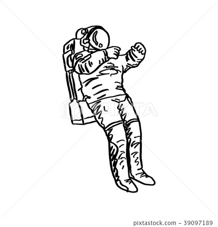 doodle astronaut vector illustration sketch doodle astronaut vector illustration sketch 39097189