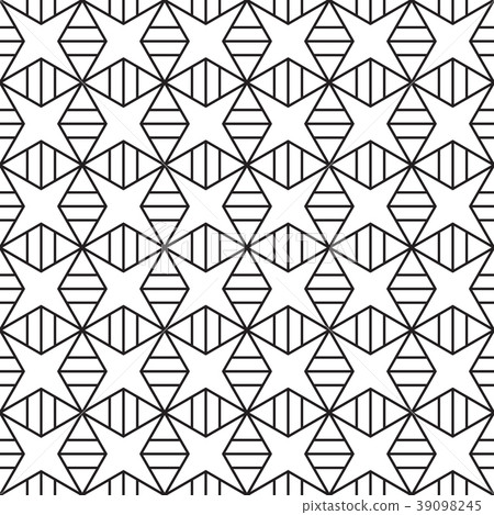 Star Square Pattern Seamless Background - Stock Illustration [39098245 ...