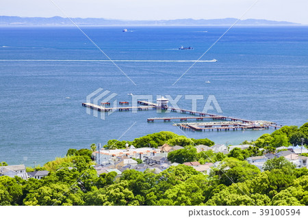 海洋捕魚公園和大阪灣，Suma-ku，神戶市，兵庫縣的風景-照片素材（圖片 