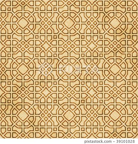 Retro brown Islam seamless geometry background 39101028