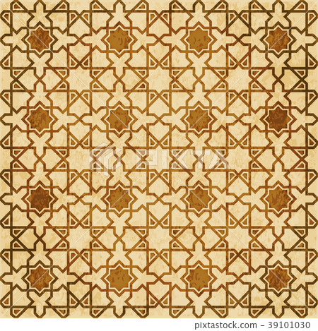 Retro brown Islam seamless geometry background 39101030