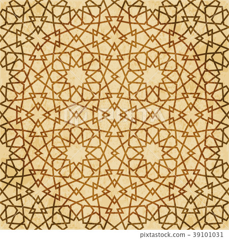Retro brown Islam seamless geometry background 39101031