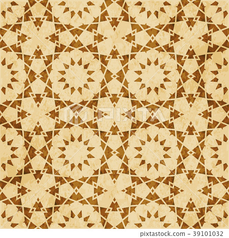 Retro brown Islam seamless geometry background 39101032