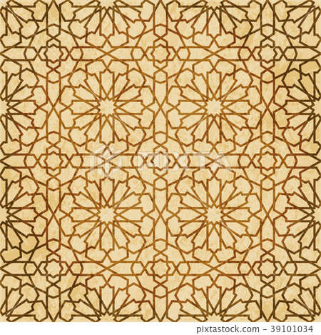 Retro brown Islam seamless geometry background 39101034