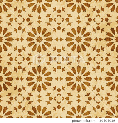 Retro brown Islam seamless geometry background 39101036