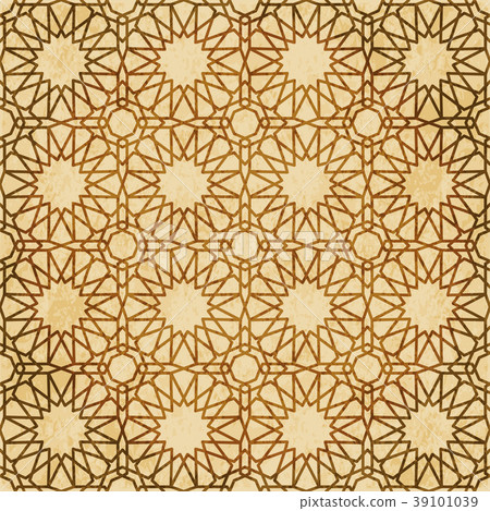 Retro brown Islam seamless geometry background 39101039