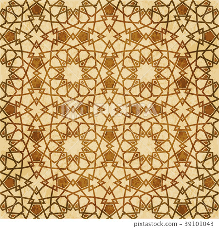 Retro brown Islam seamless geometry background Retro brown Islam seamless geometry background 39101043
