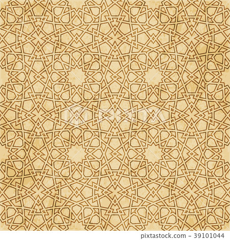 Retro brown Islam seamless geometry background 39101044