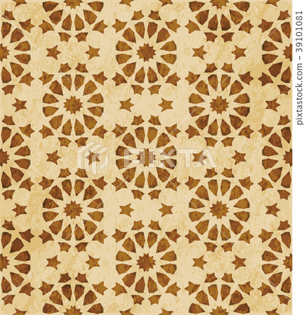 Retro brown Islam seamless geometry background Retro brown Islam seamless geometry background 39101081