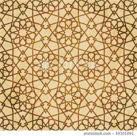 Retro brown Islam seamless geometry background Retro brown Islam seamless geometry background 39101091
