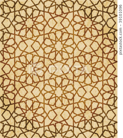 Retro brown Islam seamless geometry background 39101096