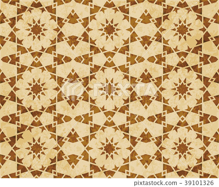 Retro brown Islam seamless geometry background Retro brown Islam seamless geometry background 39101326