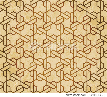 Retro brown Islam seamless geometry background 39101339
