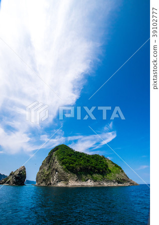 從Shakotan旅遊船金銀島的風景 從Shakotan旅遊船金銀島的風景 39102777