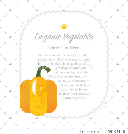 Colorful watercolor nature organic vegetable memo 39103148