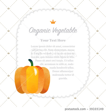 Colorful watercolor nature organic vegetable memo Colorful watercolor nature organic vegetable memo 39103149