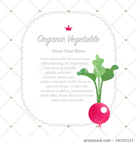 Colorful watercolor nature organic vegetable memo Colorful watercolor nature organic vegetable memo 39103151