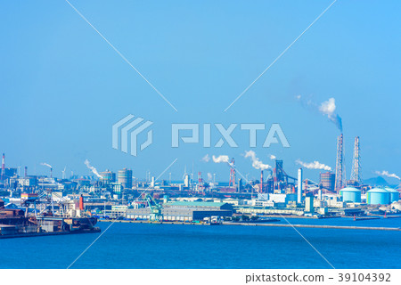 初春的藍天[福岡縣北九州工業區] 39104392