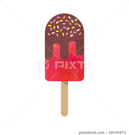 Colorful watercolor vector popsicle ice cream Colorful watercolor vector popsicle ice cream 39104973
