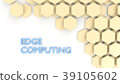 Edge computing concept hexagon tiles on white 39105602
