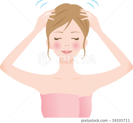 頭部按摩女人  頭部按摩女人 39105711