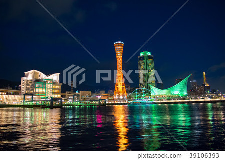 A night view seen from Kobe Harborland A night view seen from Kobe Harborland 39106393