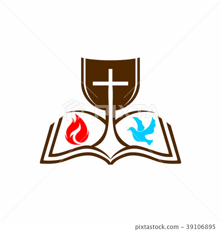 Communion chalice on an open Bible Communion chalice on an open Bible 39106895