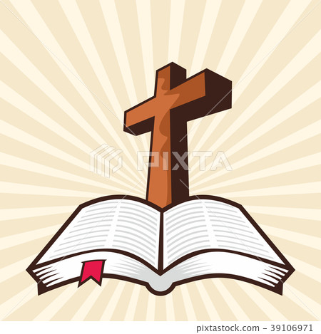 Cross and open Bible 39106971