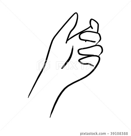 drawing hand holding something transparent vector drawing hand holding something transparent vector 39108388