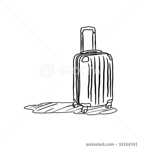 travel bag with shadow vector illustration sketch travel bag with shadow vector illustration sketch 39108391