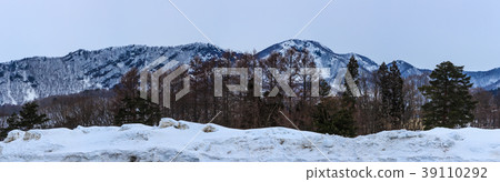 藏王溫泉的黎明東北冬季景觀全景[山形縣山形市] 39110292