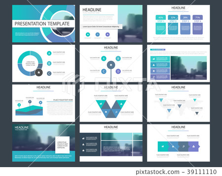 Blue Abstract presentation templates Infographic 39111110