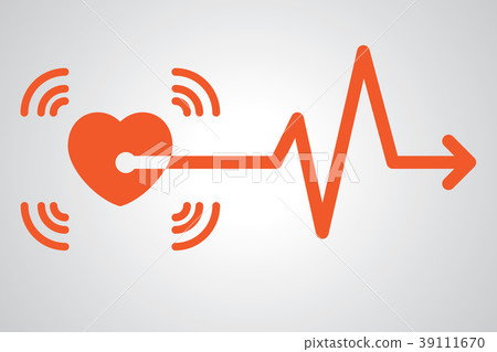 heart beat signal, medical cardio sign logo icon -插圖素材 [39111670] - PIXTA圖庫