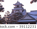 Kochi Castle with snow 39112231