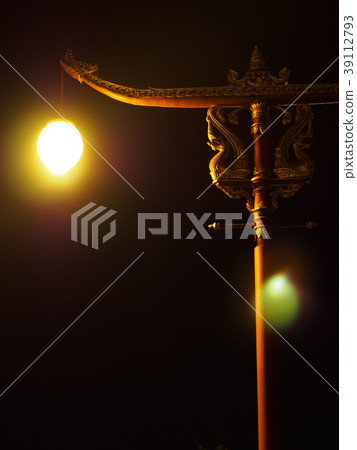 street lamp pole near famous historic temple NAN 39112793